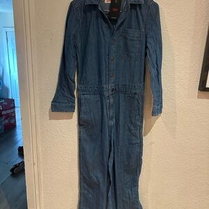 Women's Classic Blue Denim Jumpsuit